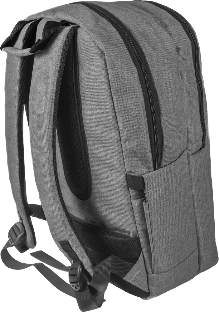 R.C Laptop Backpack, 15.6 Inch, Polyester ,Gray, KB200