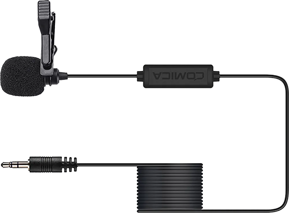 Comica Audio Omnidirectional Lavalier Microphone for Mirrorless-DSLR Cameras, 6.0m, Black,CVM-V01CP