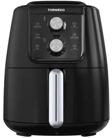 قلاية هوائية تورنيدو، 1550 وات، 4 لتر، أسود*فضي،THF-1554M-XL-BS