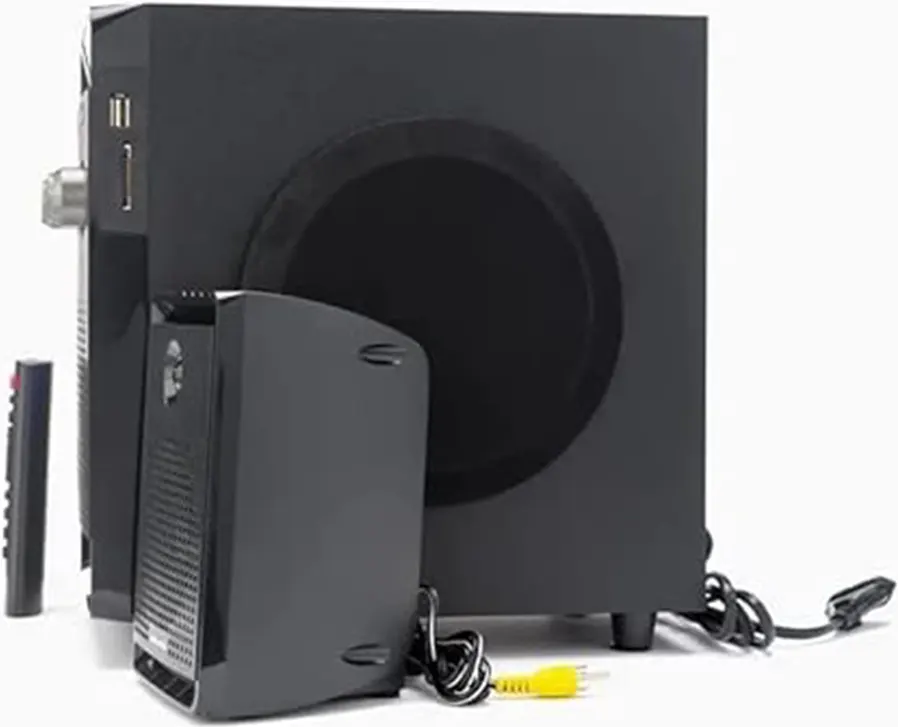 سماعات جاما صب ووفر، بلوتوث، منفذ USB ، إضاءة RGB LED، أسود، GT-4420