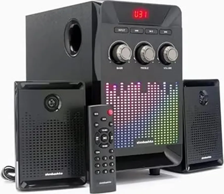 Gamma Subwoofer Speakers, Bluetooth, USB Port, RGB LED Lighting, Black, GT-4420