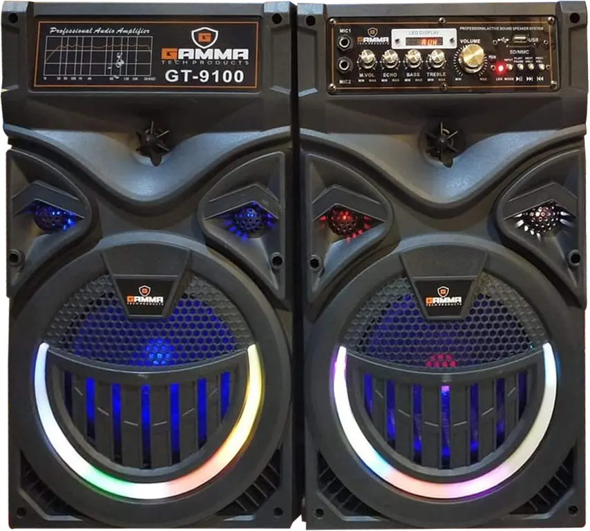 Gamma Subwoofer Speakers, Bluetooth, USB Port, Black, GT-9100