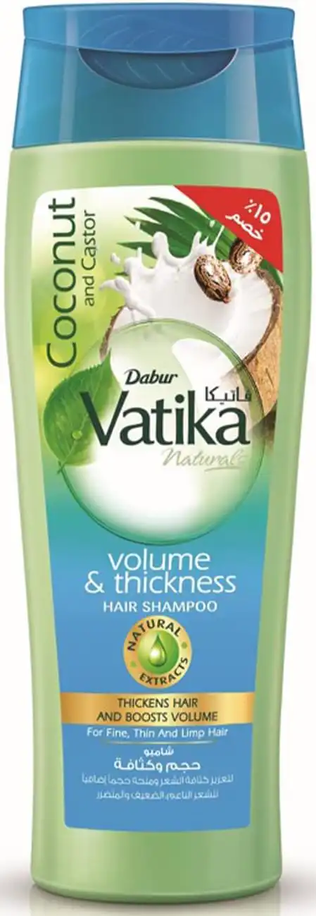 vatika Shampoo with coconut, Castor 360 ML