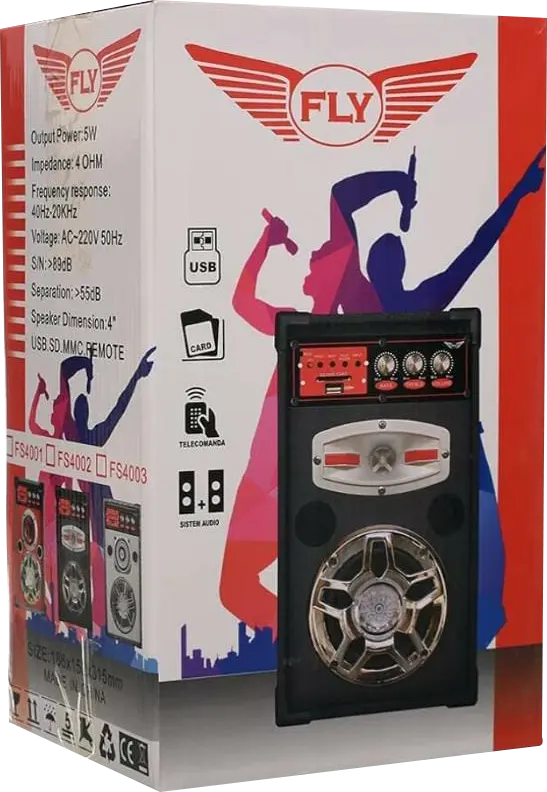 FLY Subwoofer Speaker, USB Port, Black, FS-4002