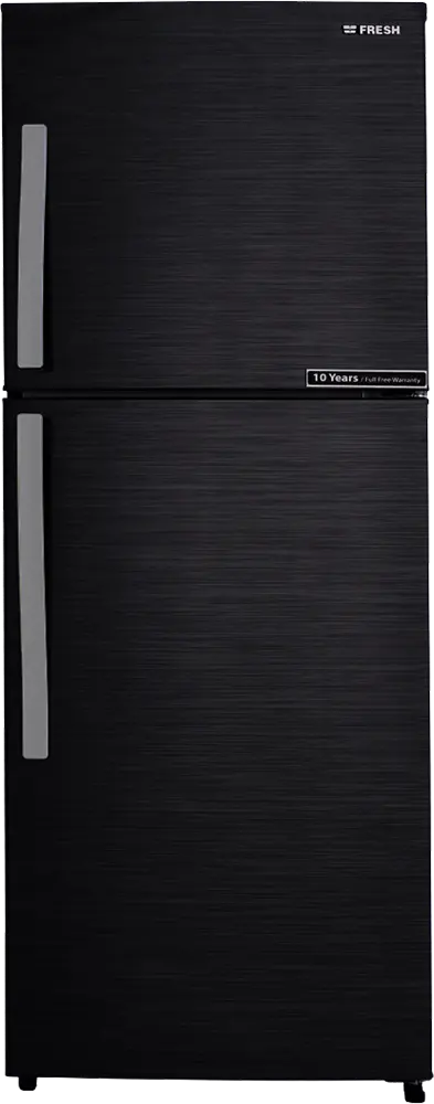 ثلاجة فريش، نوفروست، 369 لتر، 2 باب، بلازما، أسود، FNT-B400KB