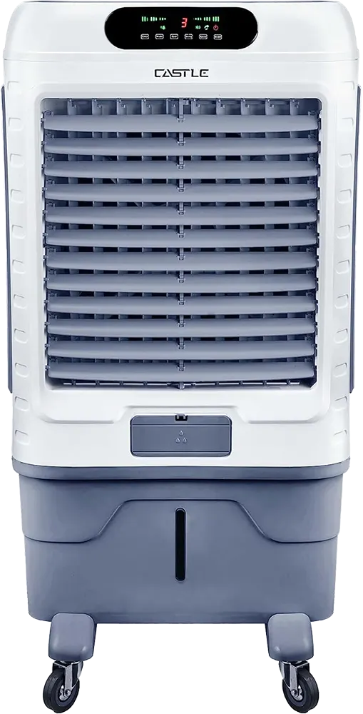 Castle Desert Air Conditioner, 85 Litres, Digital Touch Display, Remote Control, Gold-Grey