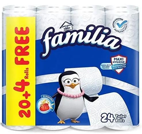 Familia toilet tissue, 2 layers, 20 + 4 roll pieces