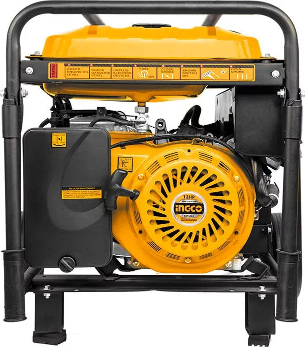 Ingco Gasoline Generator, 5 Kw, Yellow, GE55003