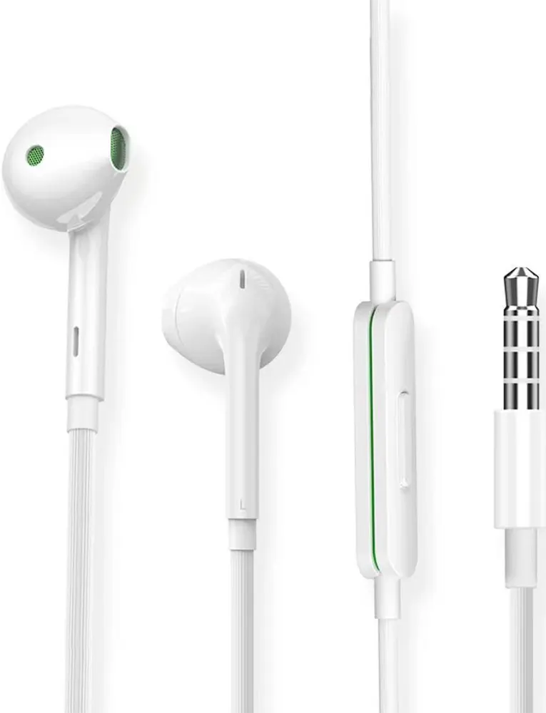 Wired Earphone Oppo, mm Plug, White, MH150