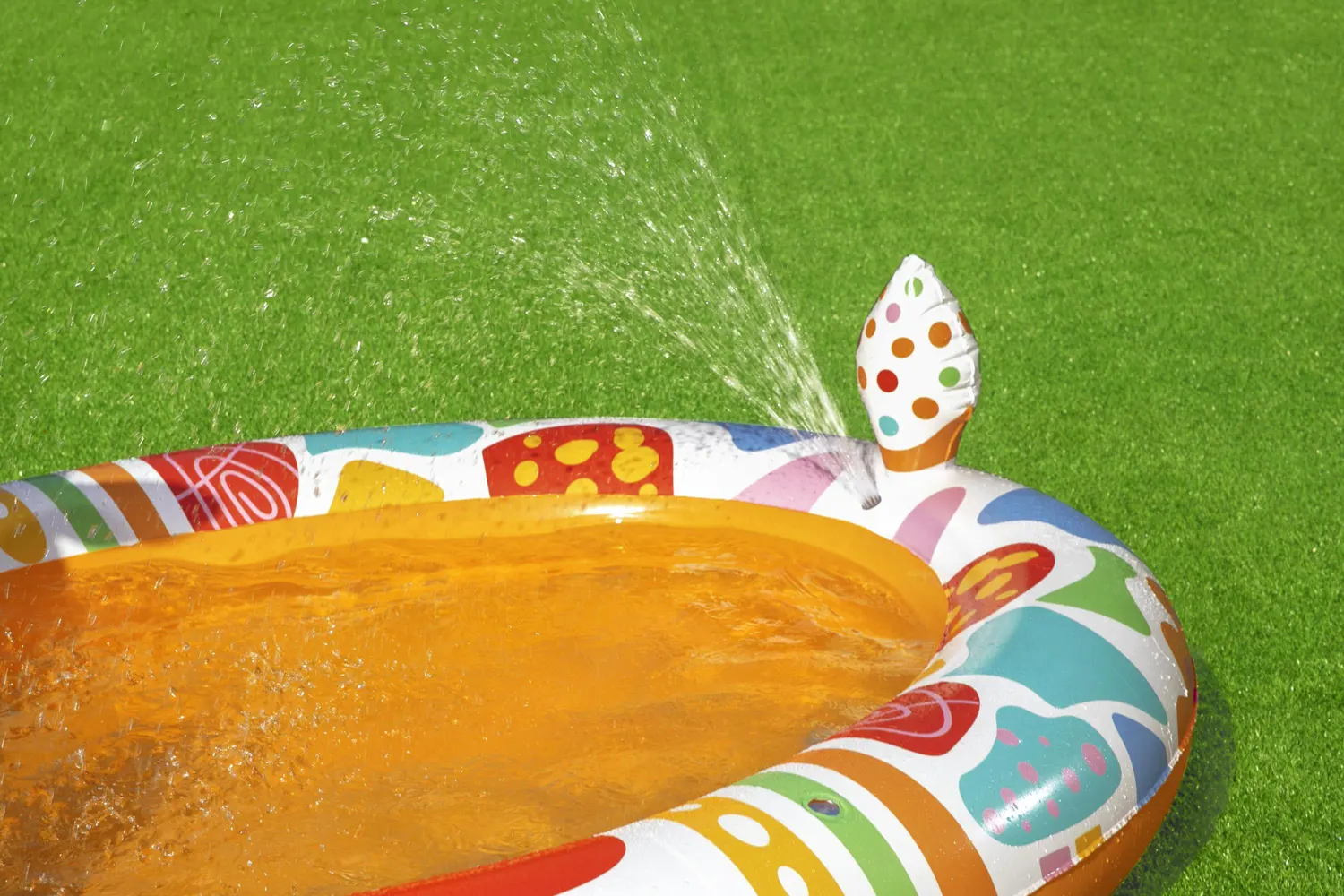حمام سباحة نفخ  بيست واي، زرافة، 266 × 157 × 127 سم، سعة 220 لتر، برتقالي، 53089
