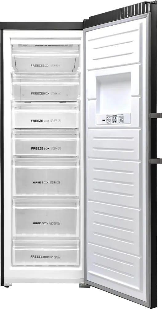 White Whale No Frost Upright Freezer, 7 Drawers, Digital Display, Black, WF-3070 HB