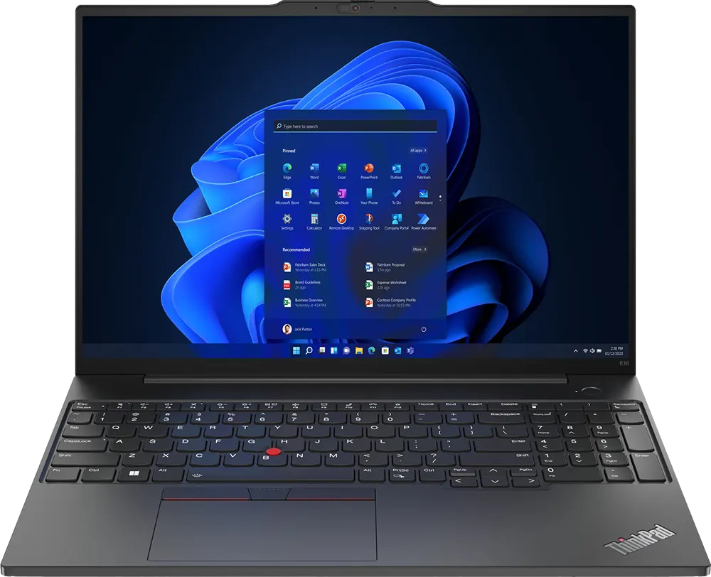 Lenovo Laptop Thinkpad E16 GEN 1 Intel Core I7-1355U, 8GB RAM, 512GB SSD Hard Disk, 16 Inch WUXGA Display, NVIDIA GeForce MX550 Graphics Card 2GB, Black, DOS