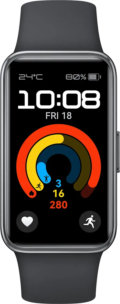 ساعة يد هواوي باند 9 ، شاشة اموليد تعمل باللمس 1.47 بوصة ، مقاومة للماء، سوار مطاطي ، بطارية تدوم حتى 9 يوم، أسود