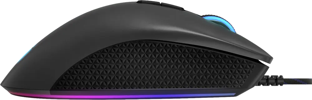 Lenovo USB Wired Gaming Mouse, RGB Lighting, 16000 DPI, Black, M500