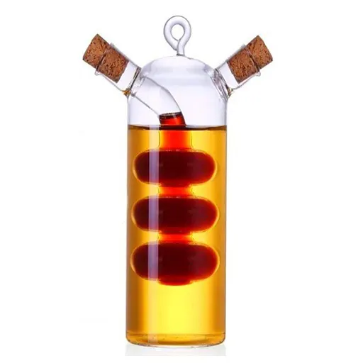 Oil and vinegar bottle 2*1, clear glass
