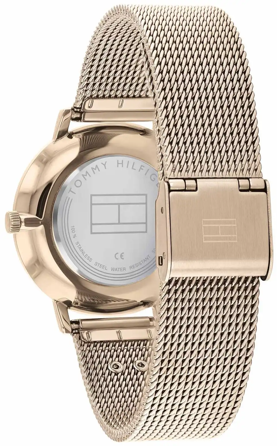 Tommy Hilfiger Women's Round Shape stainless steel Strap, Analog Watch, gold , 1782287