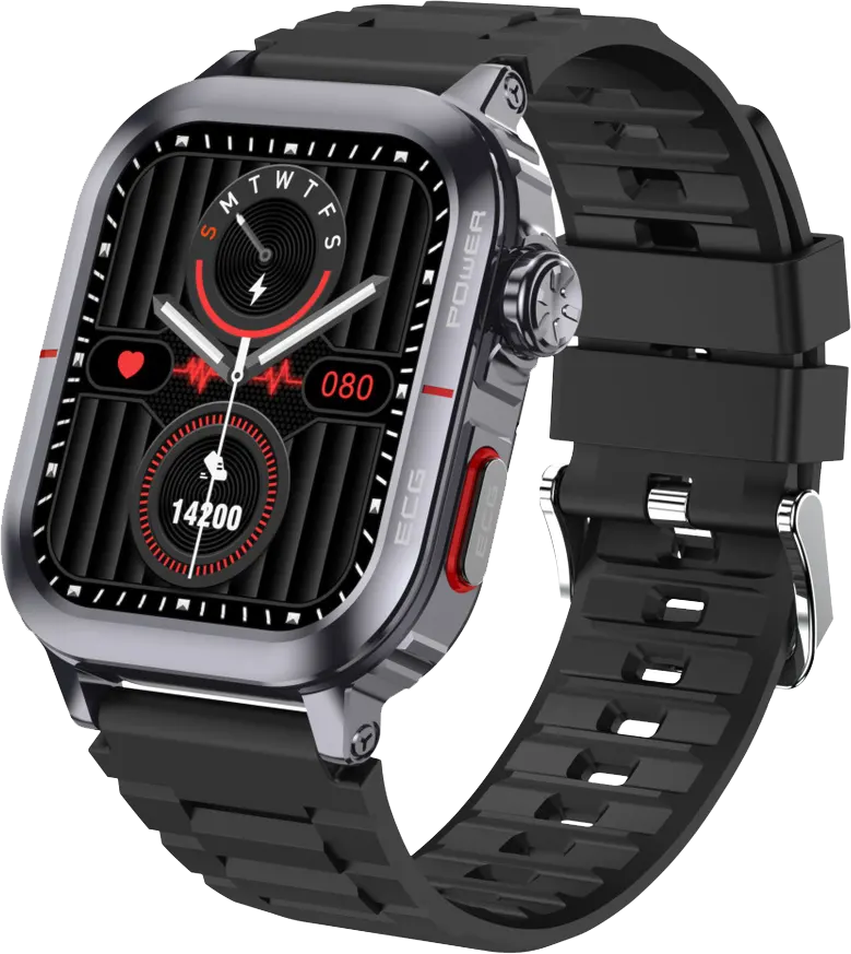 Itel Sones E1 Smart Watch, 1.95 inch AMOLED touch screen, Water Resistant, 300 mAh Battery, Black
