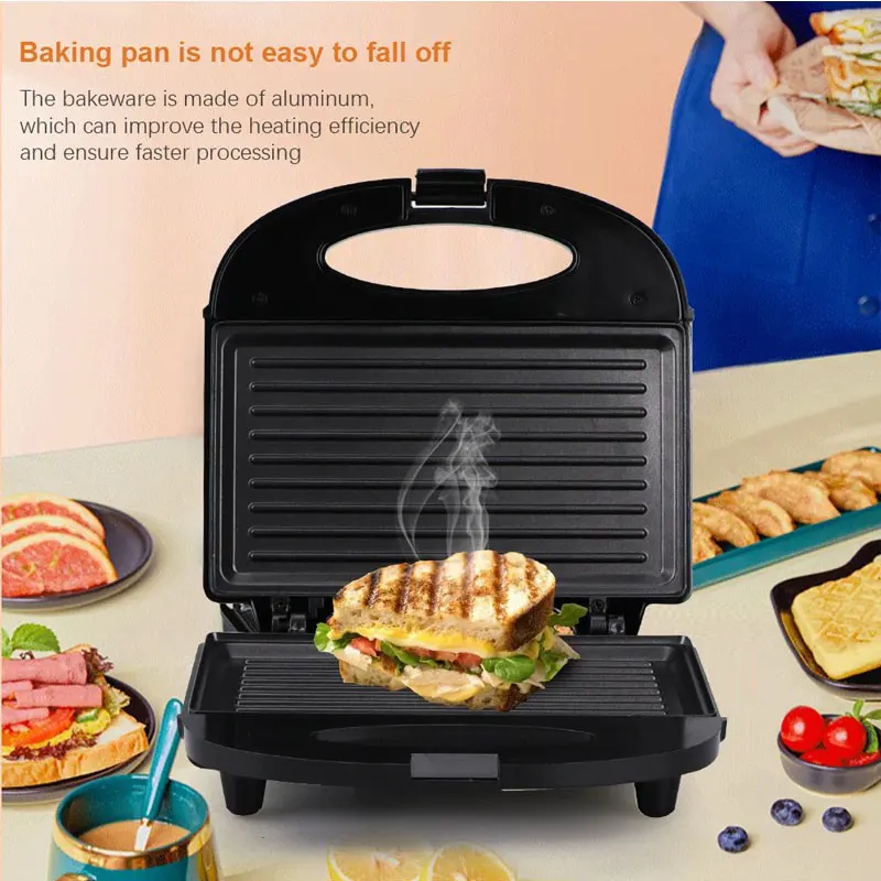 Jamaky Sandwich Maker, 2 slices, 1000 Watt, Black, JMK 2006