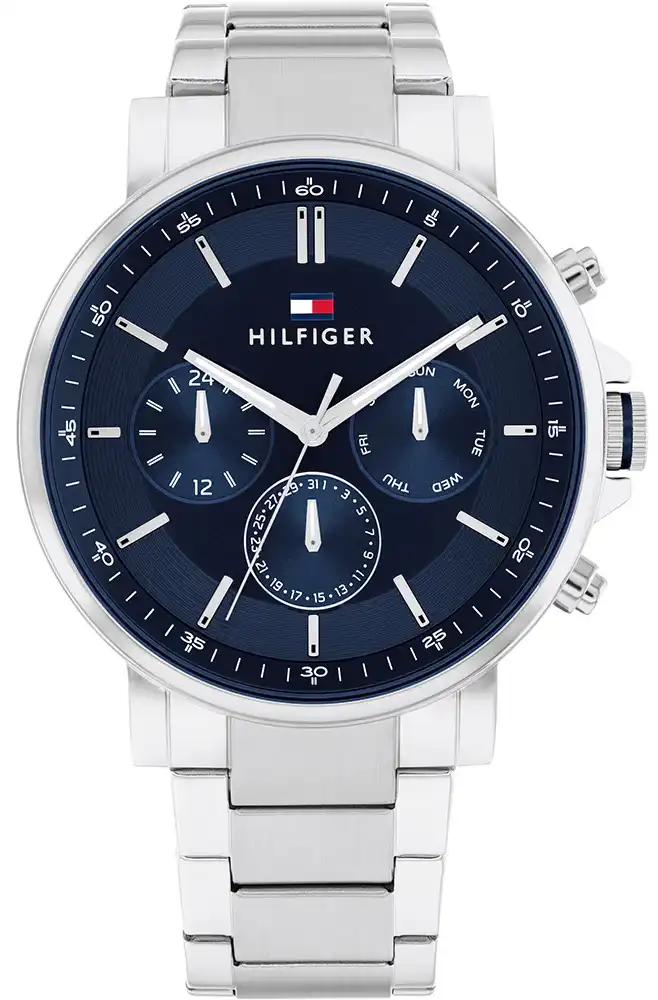 Tommy Hilfiger Men's Watch, Analog, Stainless Steel Strap, Silver, 1710588