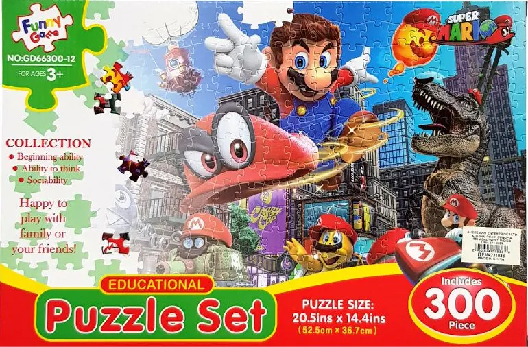 Funny Games Super Mario Puzzle, 300 Pieces, GD66300-12