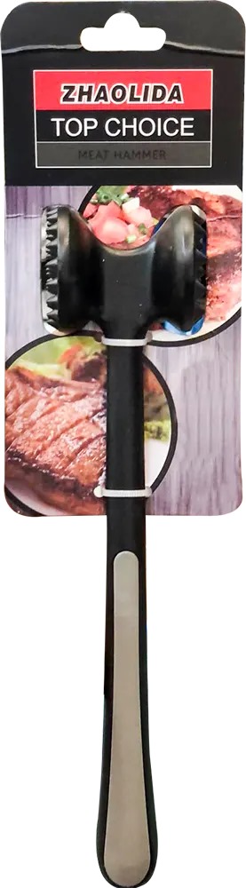 شاكوش لحم معدن مزدوج الجوانب ،أسود