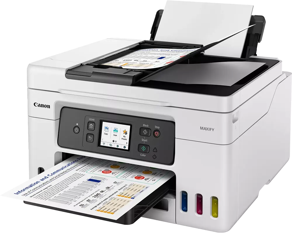 Canon Maxify Inkjet Printer (Print - Copy - Scan - Fax - Cloud), Wi-Fi, Ethernet, LCD, White, GX4040