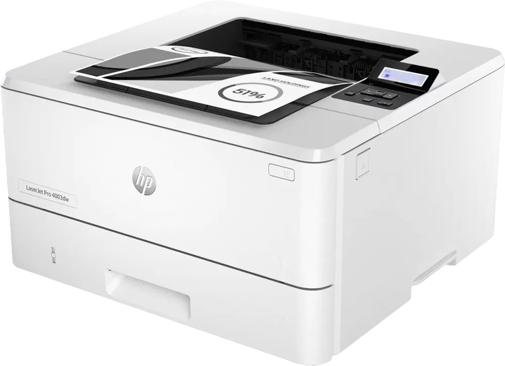 HP LaserJet Pro Monochrome Printer, White, 4003DW