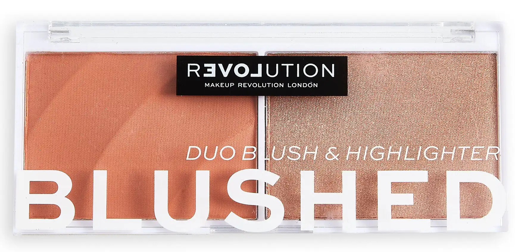 REVOLUTION RELOVE COLOUR PLAY BLUSH & HIGHLIGHTER BLUSHED DUO PALETTE QUEEN