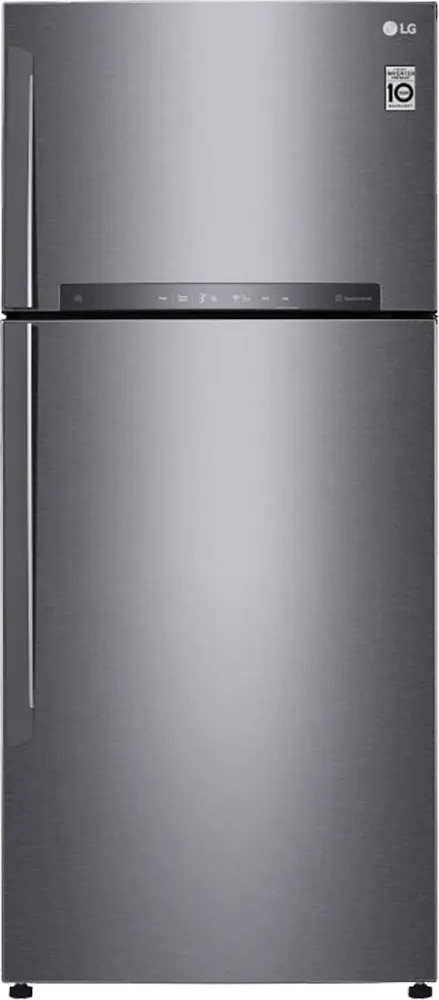 LG Refrigerator, No Frost, 475 Liter, 2 Doors, Digital Display, Inverter, Dark Silver, GN-H622HQHL