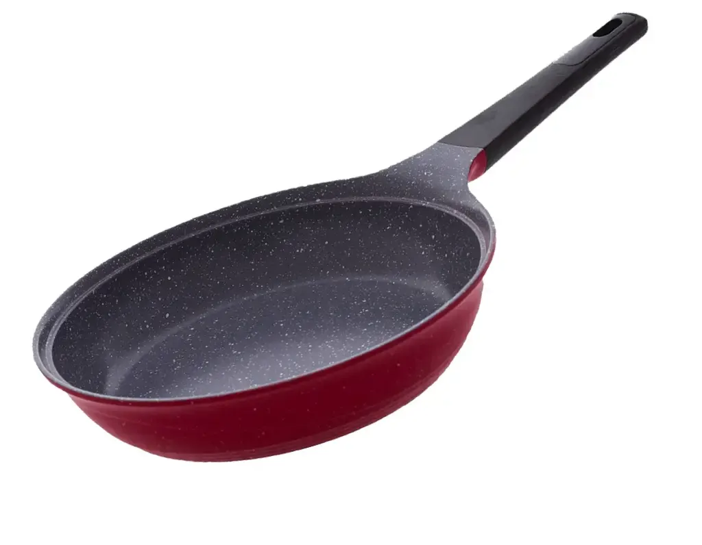 Glory Lux Granite Frying Pan, size 24, red