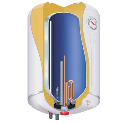 Atlantic O'pro electric water heater, 30 liters, indicator, white