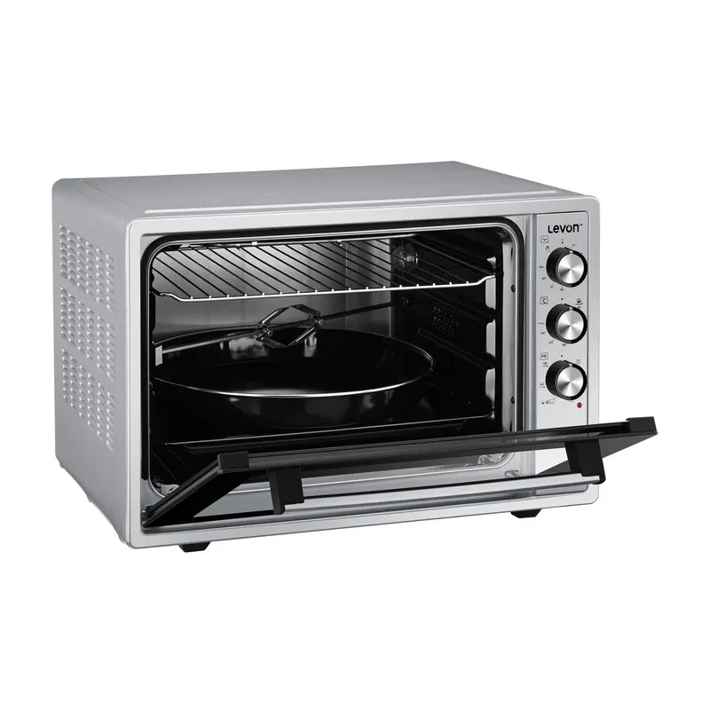 Levon electric oven, 70 litres, 1800 watts, double grill, fan, silver, (1615013)