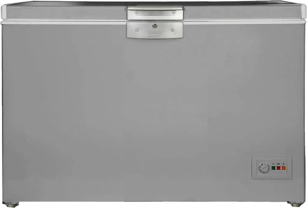 Beko Chest Freezer, Defrost, 375 Litres, Silver, HSA40500 SEG