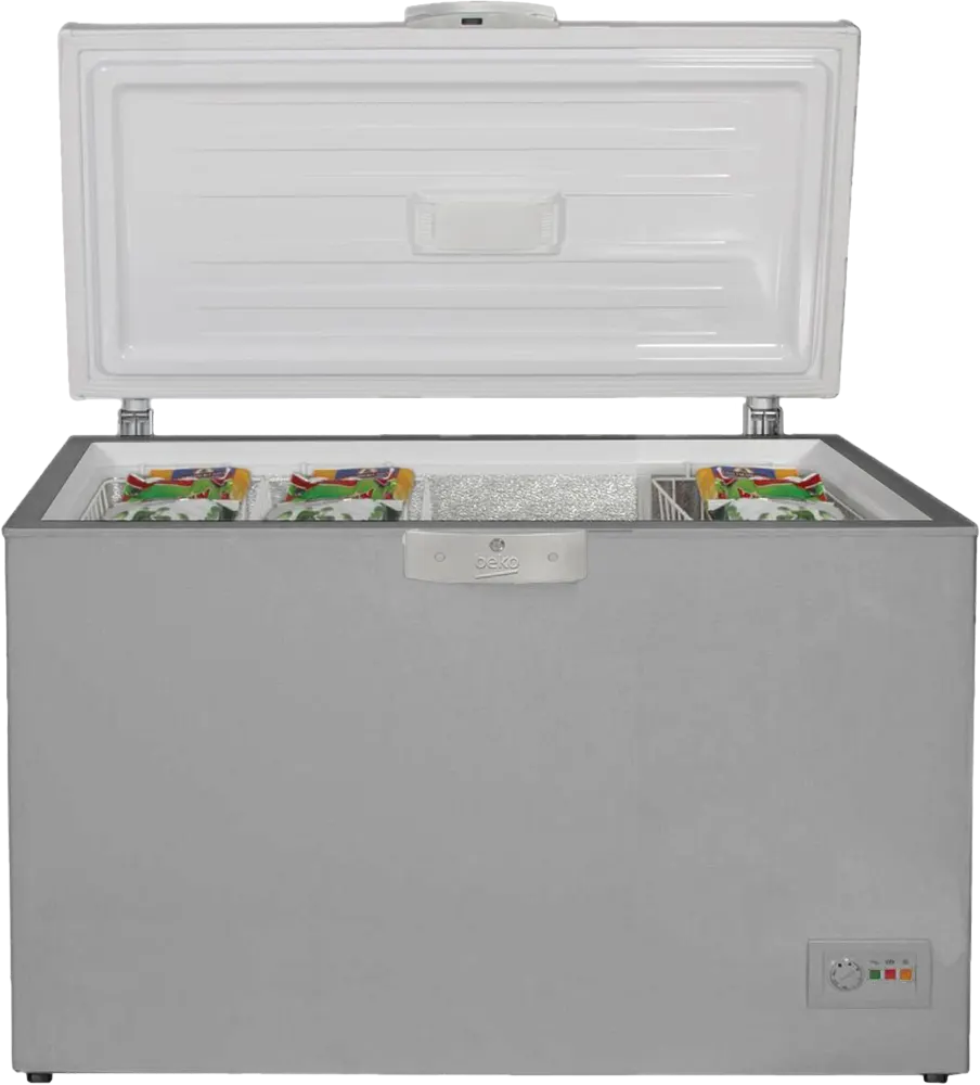 Beko Chest Freezer, Defrost, 375 Litres, Silver, HSA40500 SEG Elghazawy