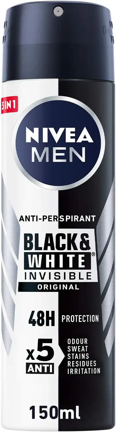 Nivea Black& White Body Spray For Men 150 ML