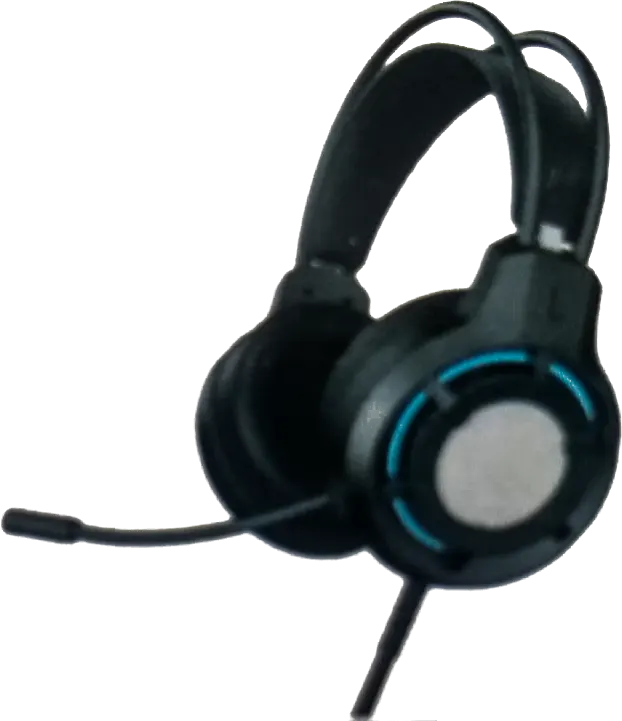 سماعة رأس سلكية للألعاب USB من فوريف، إضاءة ليد ، ميكروفون مدمج، أسود، FV-M13