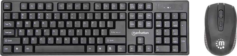 Manhattan Wireless Keyboard & Mouse Combo, Black, KB717