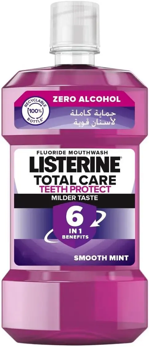 غسول الفم ليسترين لحماية الاسنان حماية كاملة لاسنان قوية ، 250 مل .