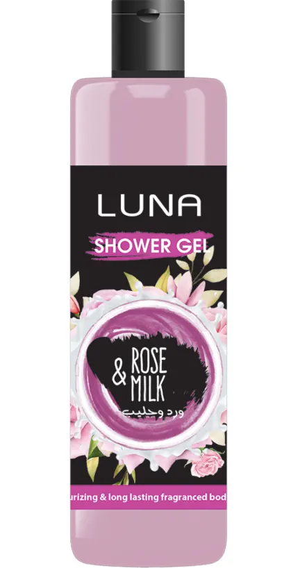 شاور جل بالورد والحليب من لونا 500 مل