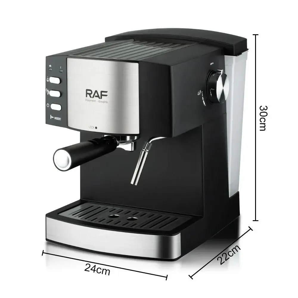 ماكينة تحضير قهوة الإسبريسو راف، 850 وات، أسود، R.113