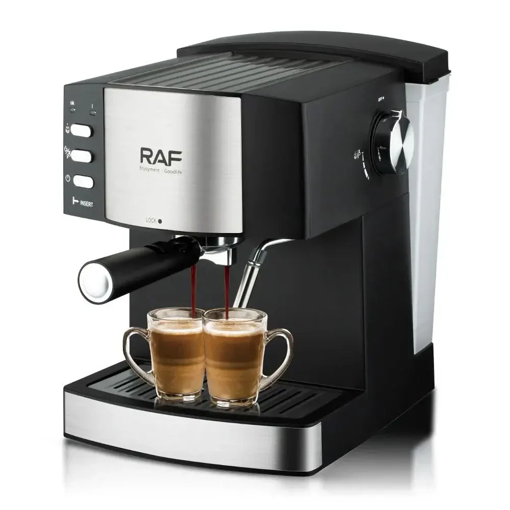 ماكينة تحضير قهوة الإسبريسو راف، 850 وات، أسود، R.113
