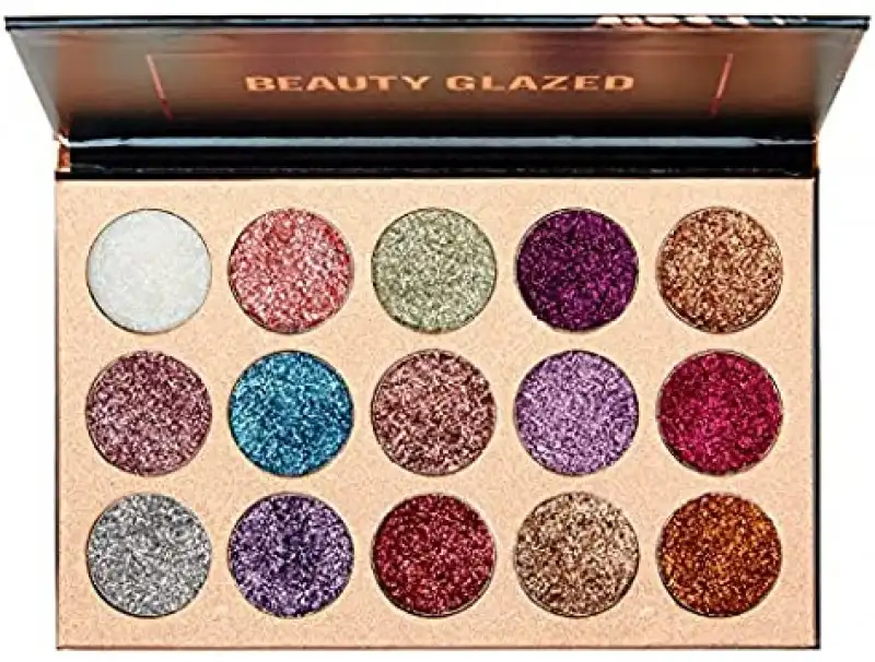 BEAUTY GLAZED PRESSED GLITTER EYESHADOW PALETTE 15C