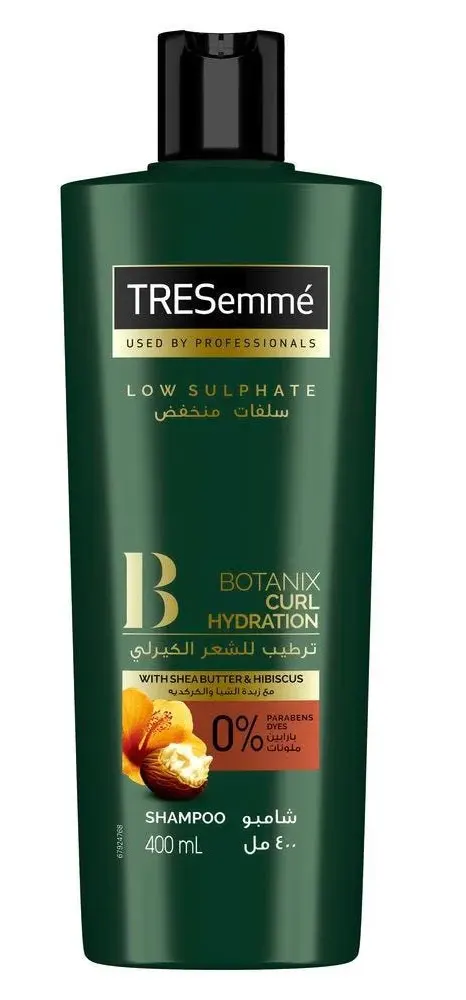 TRESemmé Shampoo, for curly hair, with Shea Butter and Hibiscus Extracts, 400 ml