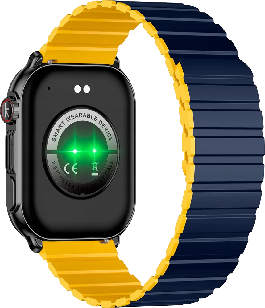 Kieslect Ks Pro Smart Watch, AMOLED 2.01 Inch Touch Screen, 300 mAh Battery, Bluetooth, Blue*Black