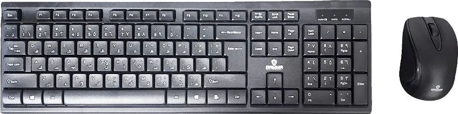 مجموعة لوحة مفاتيح وماوس لاسلكية جاما، 2.4 جيجا هرتز، أسود، K-515