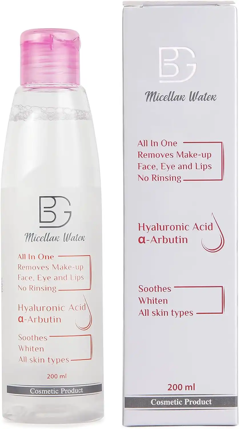 ماء ميسيلار و مزيل للميكب لجميع انواع البشره من بى جى 200 مل