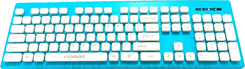 Forev Wired Ultra-Thin Keyboard, Backlit, 104 Keys, Waterproof, Multi Color, FV-MK3
