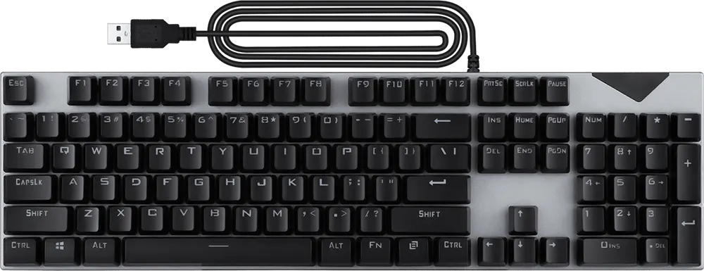 لوحة مفاتيح سلكية للألعاب فوريف، إضاءة خلفية، 104 مفتاح، مقاومة للماء، ألوان متعددة، FV-Q302