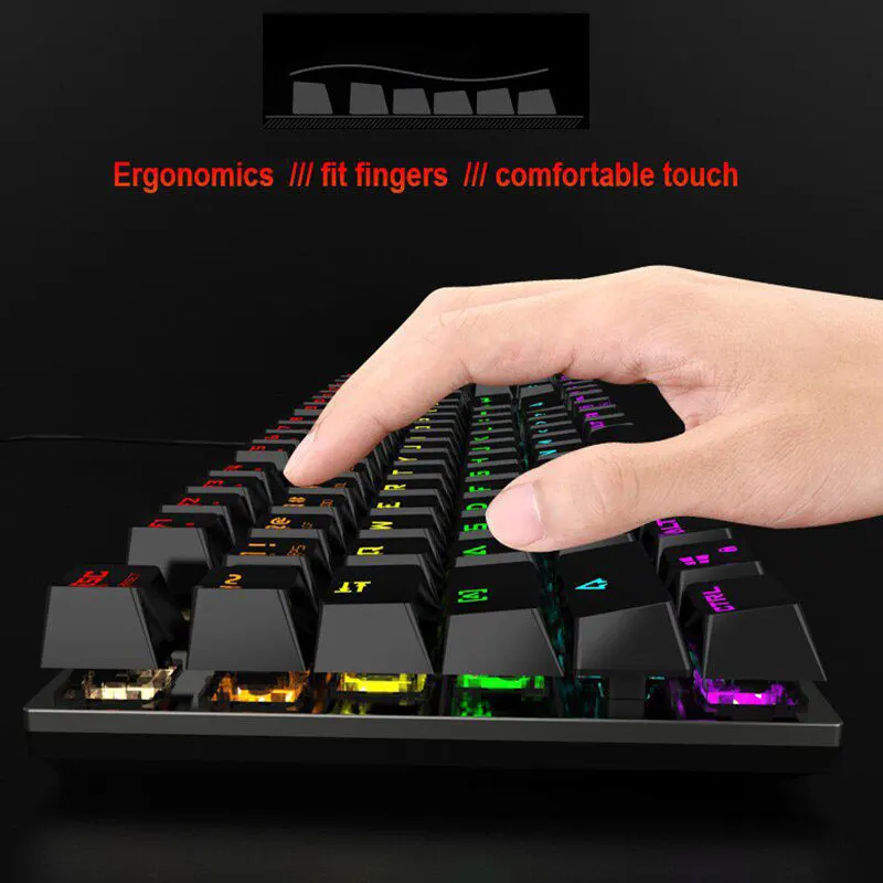 Forev Wired Gaming Keyboard, Backlit, 104 Keys, Waterproof, Multi Color, FV-Q302