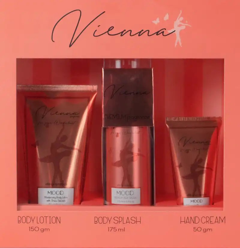 مجموعة مود فيينا (لوشن مود للجسم 150 جم، بادي ميست مود 175 مل، هاند كريم مود 50 جم)